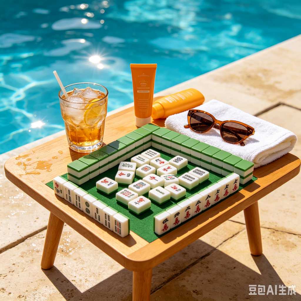 antique style mahjong set
